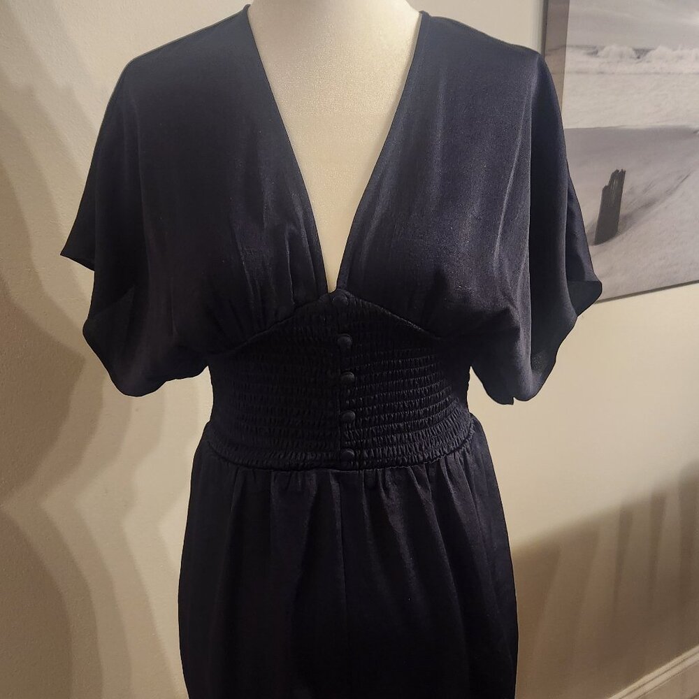 Express Deep V Neck Romper - XS